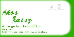 akos raisz business card